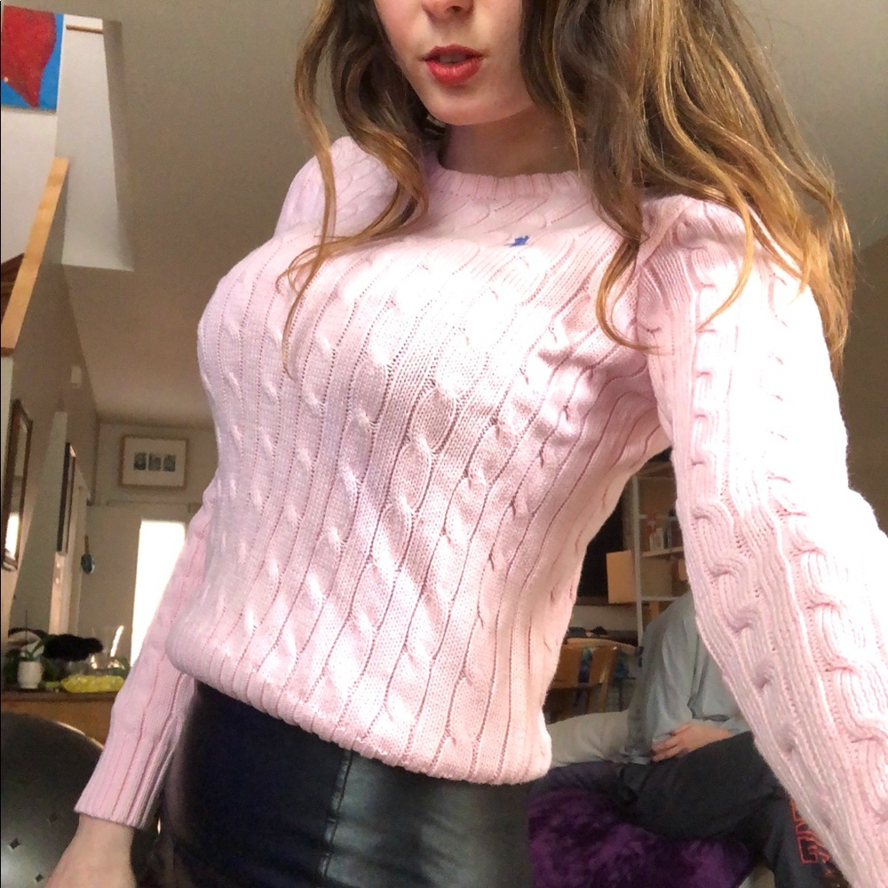 Pink Polo Sweater